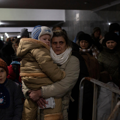 Ukraine. Internally displaced families flee to Lviv to escape conflict further east