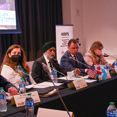 High-level participants during opening remarks.