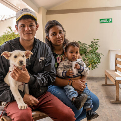 Ecuador. Venezuelan family walked for more than a month to reach Cuenca, where stayed in an emergency shelter supported by UNHCR