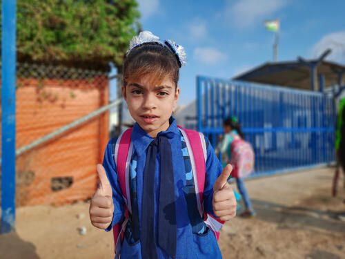 Jordan.Children back to school in Zaatari camp.