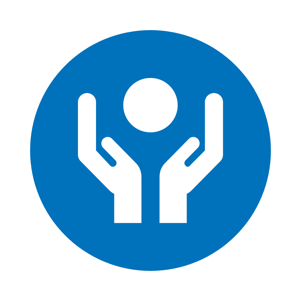 An icon of two hands 