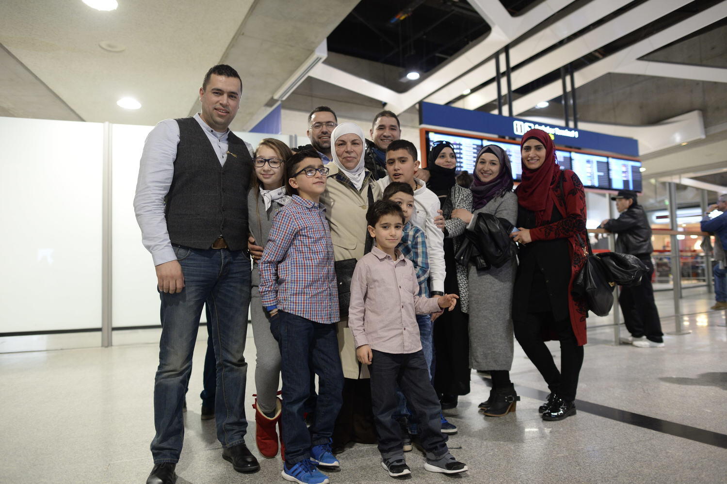 France. Syrian refugee reunited with his mother