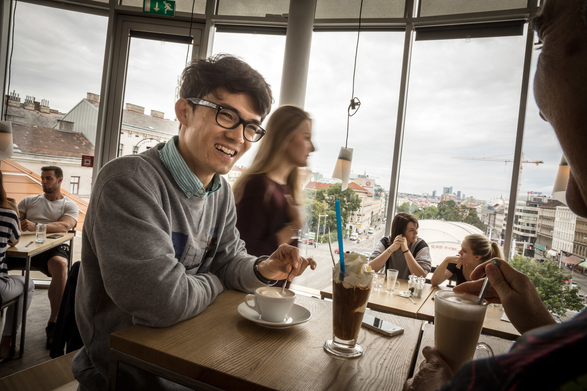 Austria. Mojtaba Tavakoli a former refugee from Afghanistan completing his BSc in molecular biology at the Medical University of Vienna