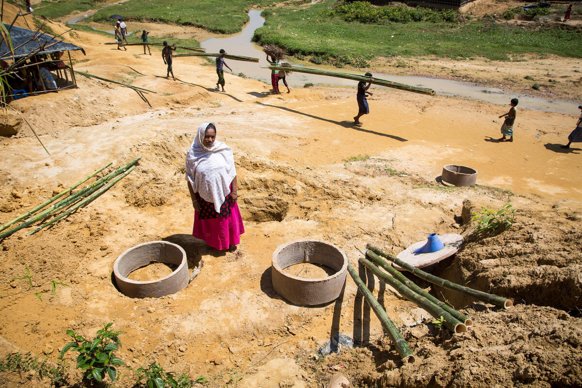 Bangladesh. Rohingya refugees struggle with clean water and sanitation in Kutupalong extension site