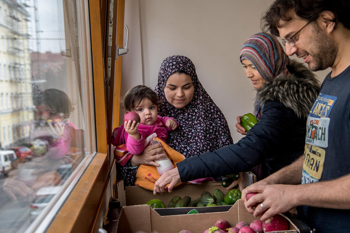 Austria. Refugees in Austria help to feed those poorer than themselves