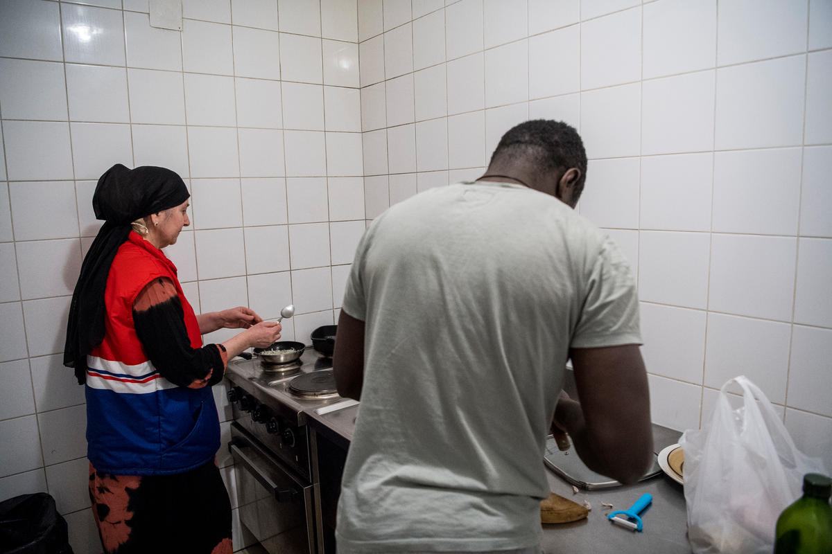 Austria. Refugees in Austria help to feed those poorer than themselves