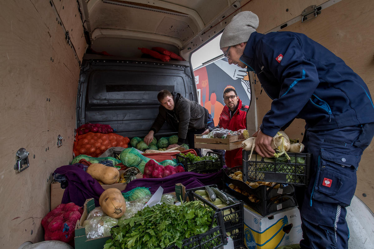 Austria. Refugees in Austria help to feed those poorer than themselves