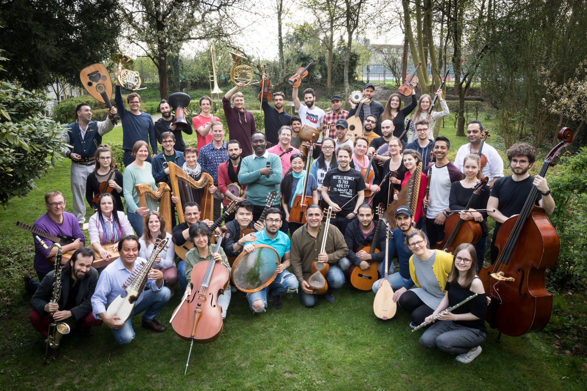 Germany. Bridges, a Frankfurt-based orchestra of international musicians, a number of whom are refugees from Syria, Iran, Afghanistan and Eritrea