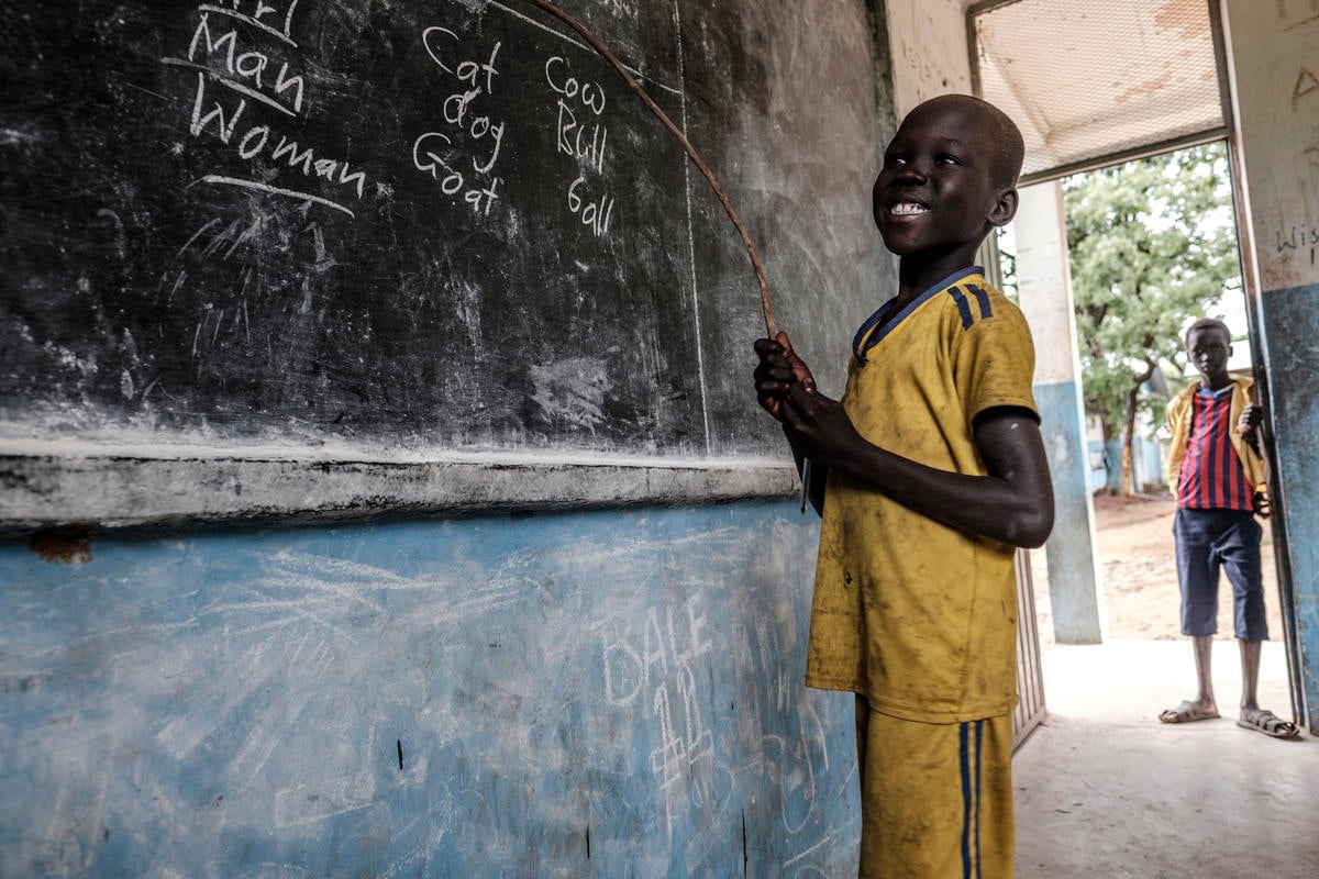 Ethiopia. Refugee teacher believes that education is the key to a brighter future in his homeland of South Sudan