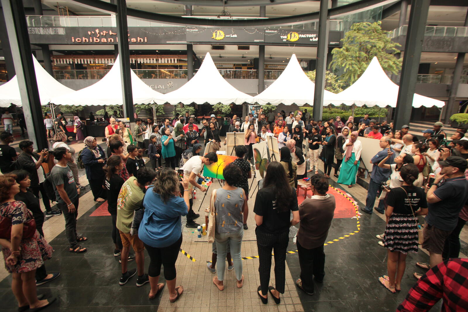 First round of Art Battle Malaysia Competition - in Solidarity With Refugees for World Refugee Day 2019