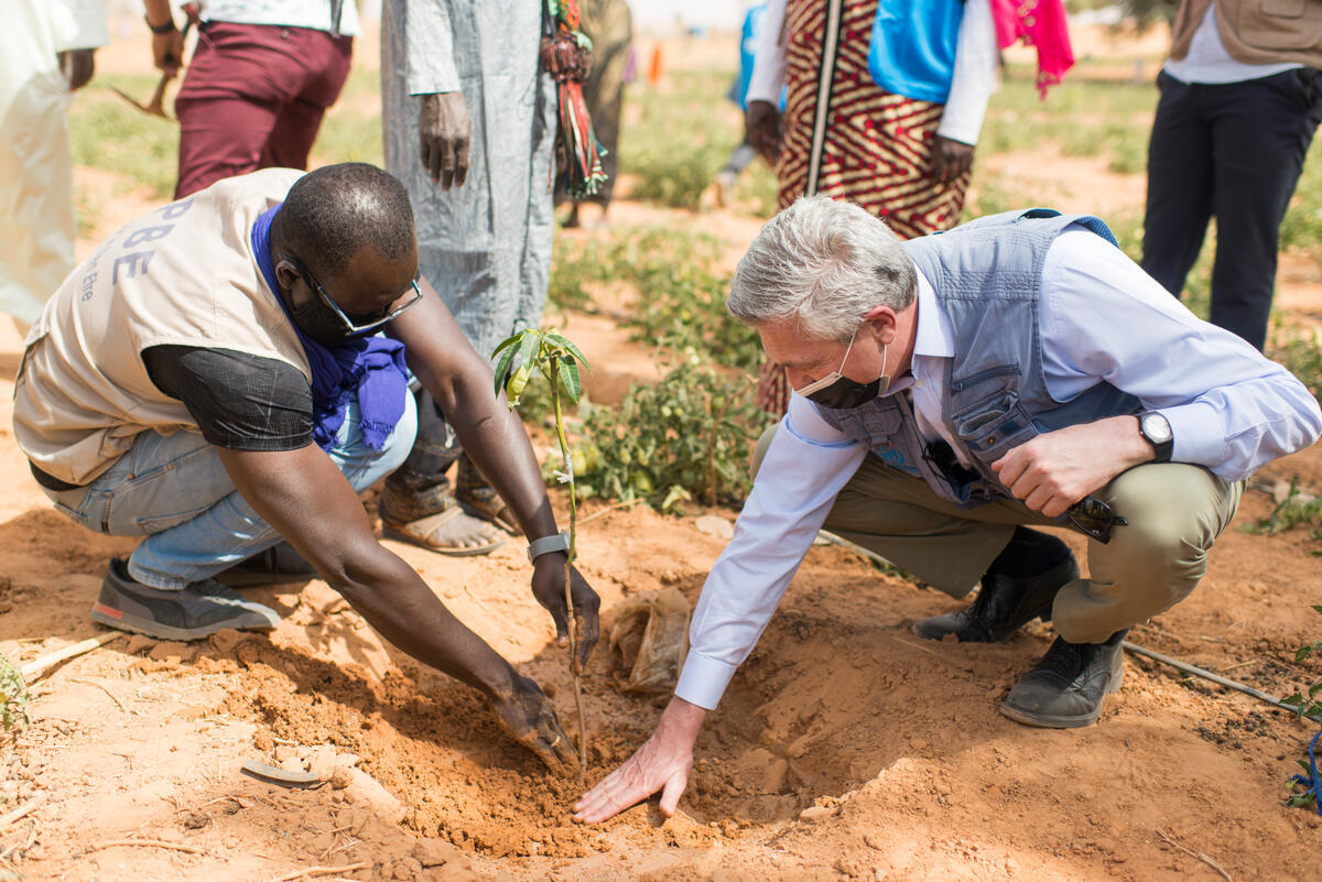 Niger. Filippo Grandi's visit in Ouallam