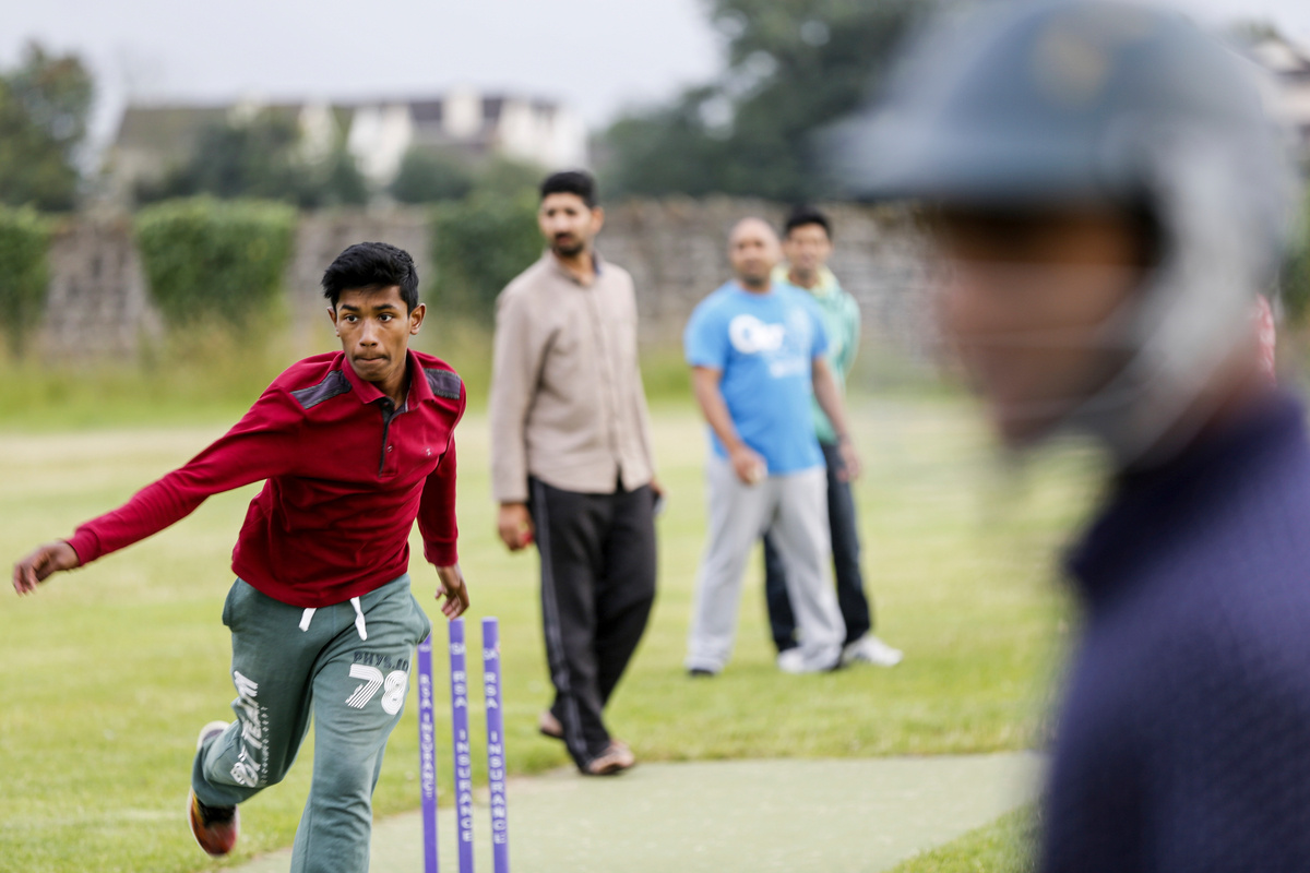 Ireland. Cricket training in Carlow Cricket Club