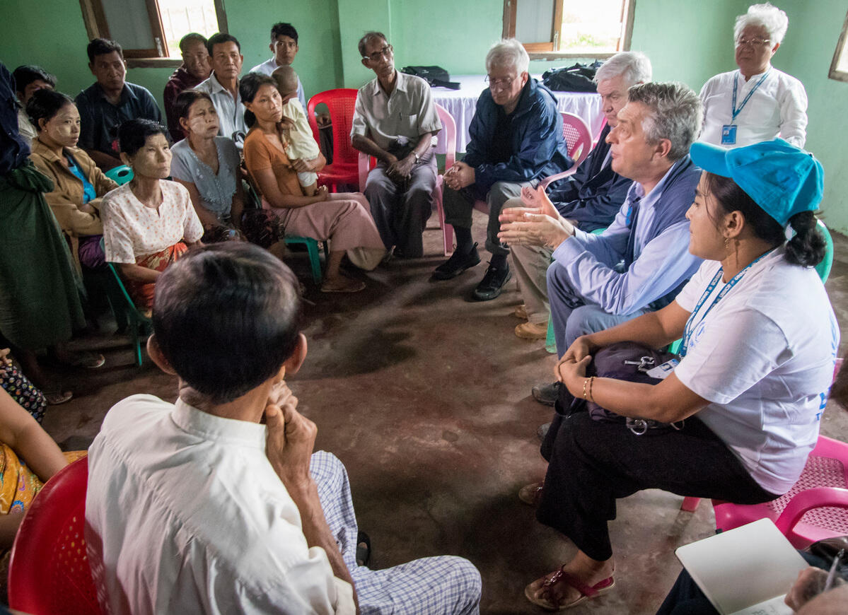 Myanmar. UNHCR High Commissioner Filippo Grandi visits Rakhine State