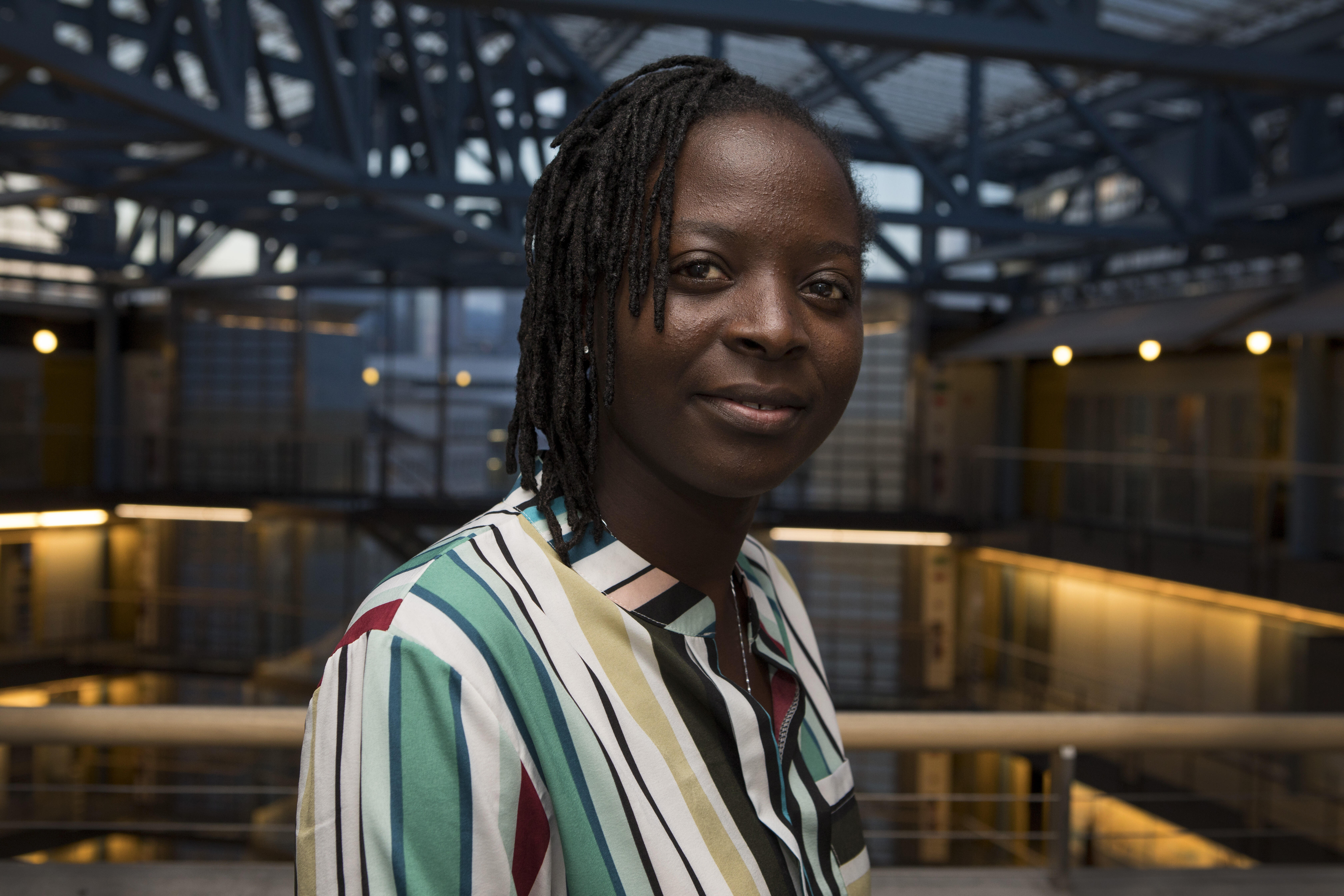 Switzerland. Congolese refugee Joelle Hangi visits UNHCR Headquarters