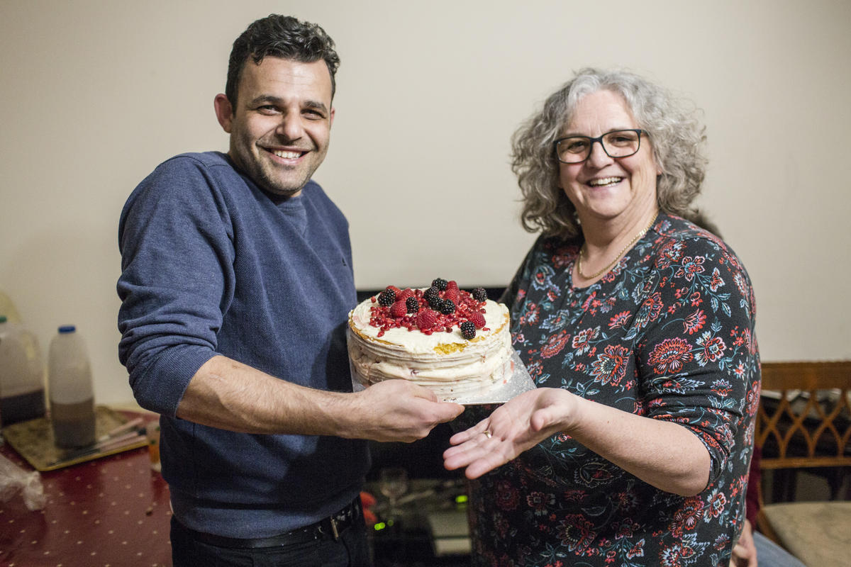 United Kingdom. Local volunteers help Syrian family integrate in rural Devon