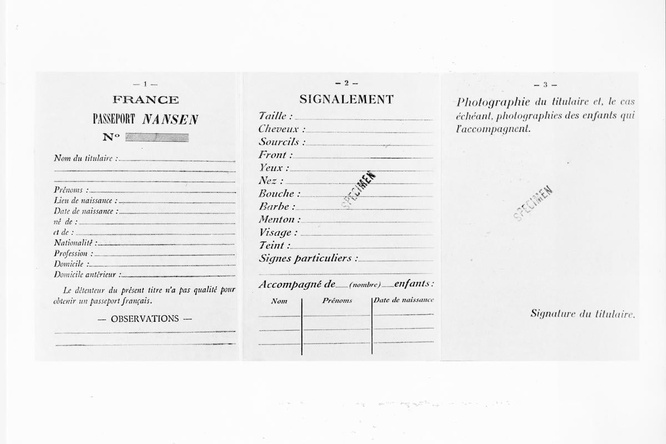 A sample of a passport 