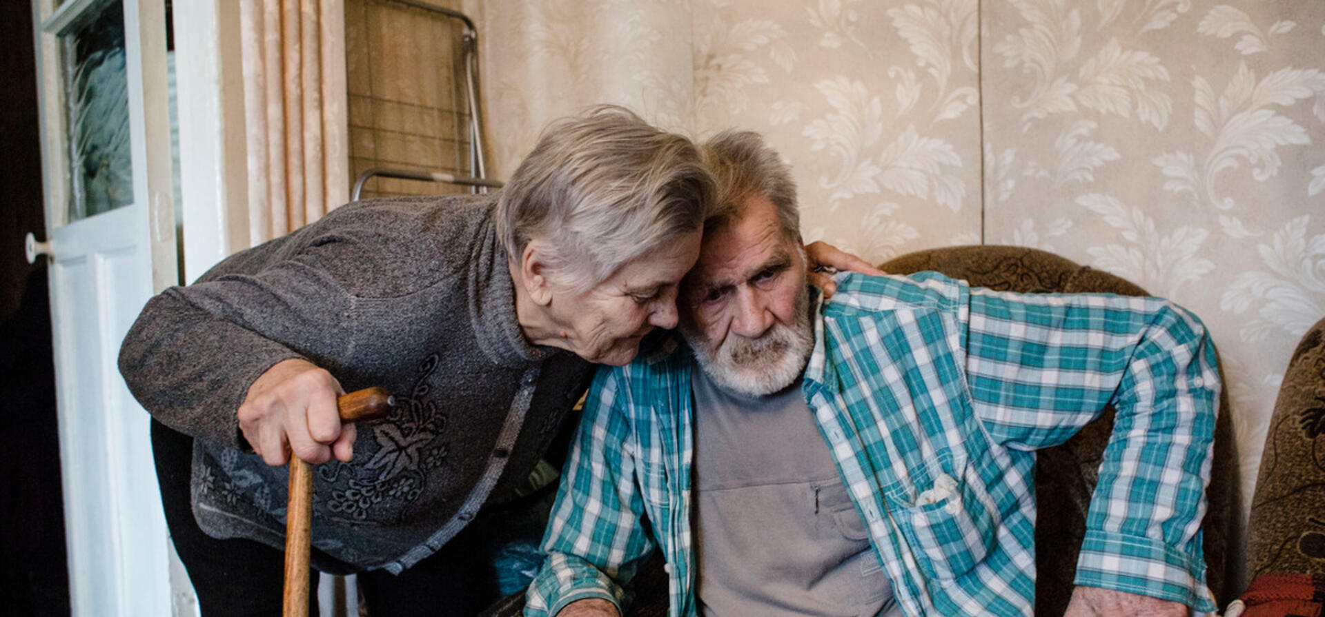 Ukraine. The elderly couple who won't leave the war zone