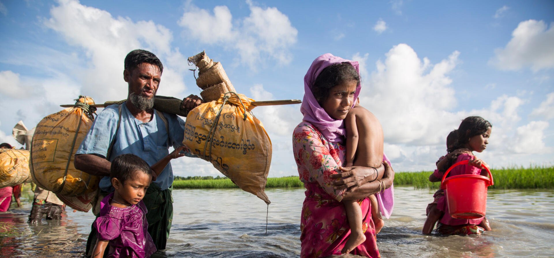 Bangladesh. Thousands of new Rohingya refugee arrivals cross the border