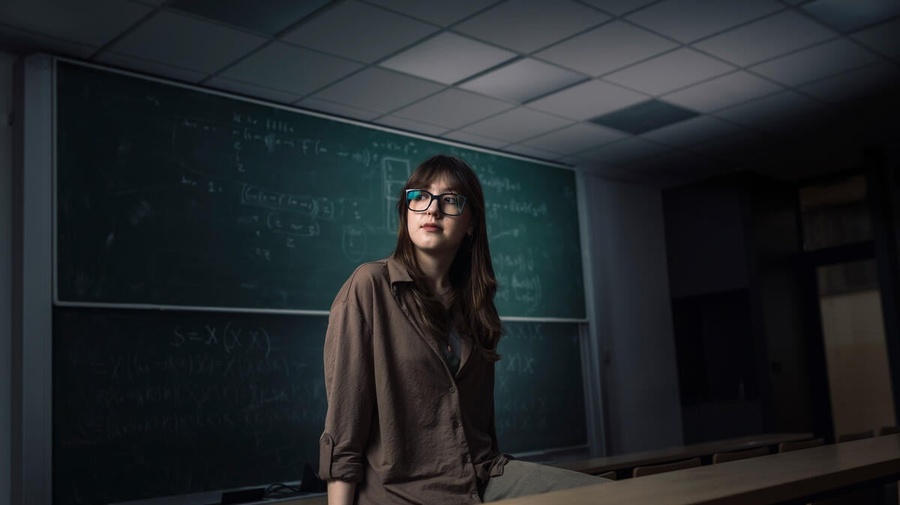 Slovakia. DAFI scholar and student of Managerial Mathematics photographed on campus in Bratislava