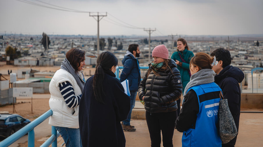 Jordan. The Korean and Austrian Embassies Visit to Zaatari Camp.