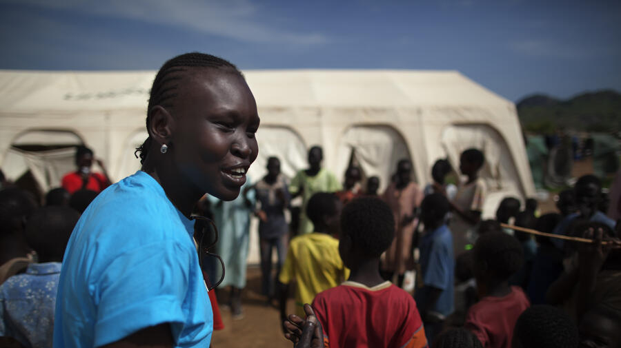 South Sudan. Alek Wek's visit.