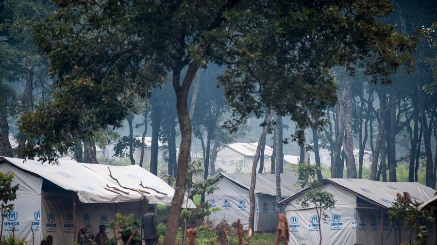 Tanzania. UNHCR family shelters in Nduta Refugee camp.