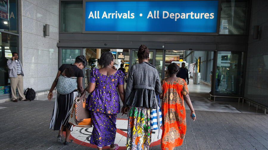 South Africa. Congolese refugees resettled to France