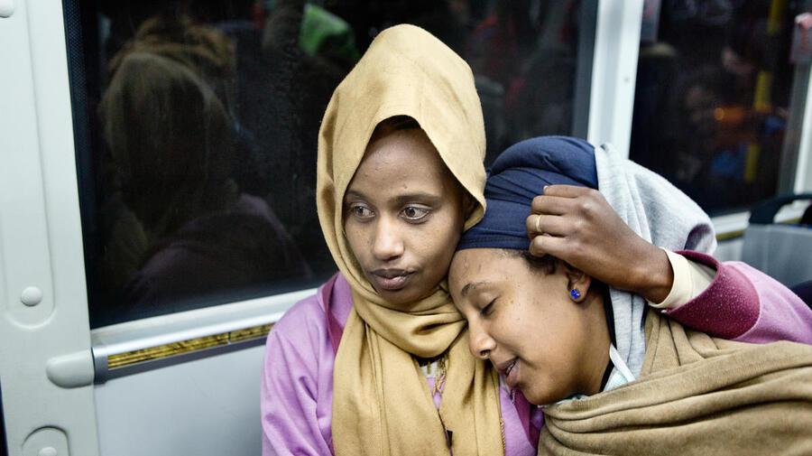 Italy. Vulnerable refugees evacuated straight from Libya to Italy. 22 December 2017
