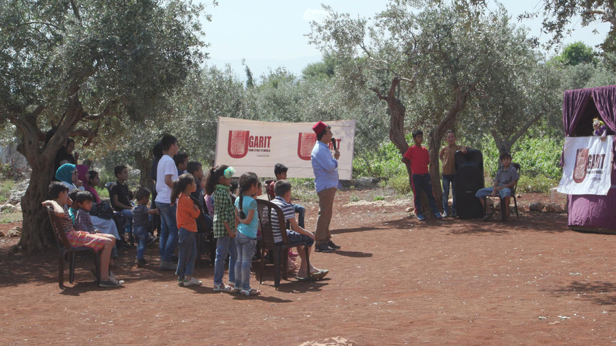 Lebanon. Puppet show teaches Syrian refugee kids their heritage.