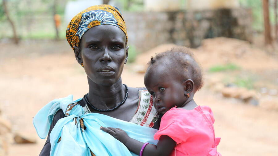 Ethiopia. A mother and her child visit the local nutrition center