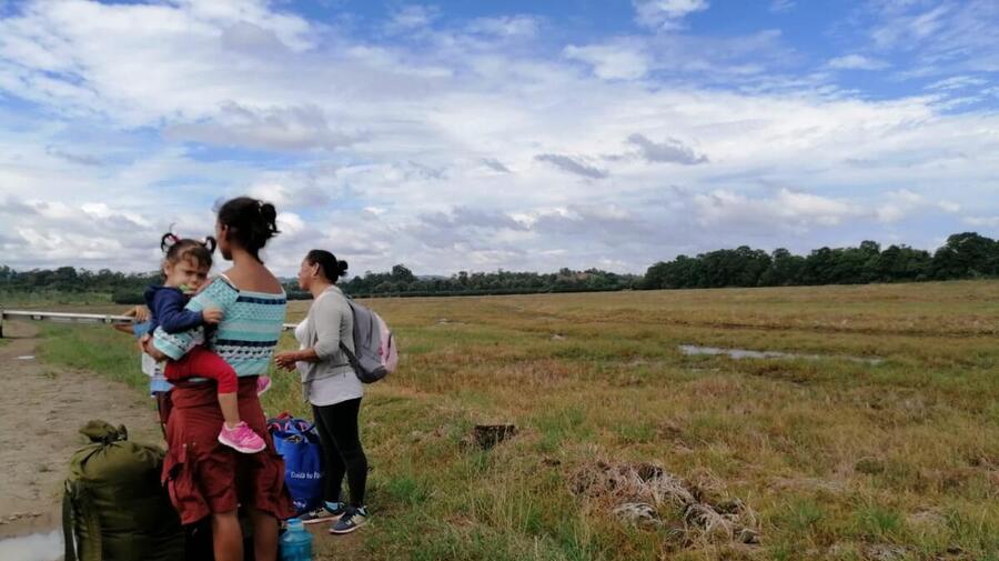 Costa Rica. Nicaraguan families cross the border to seek asylum in Costa Rica.