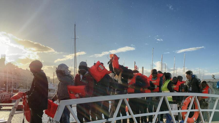 Malta. disembarkation of Sea Watch and Sea Eye passengers