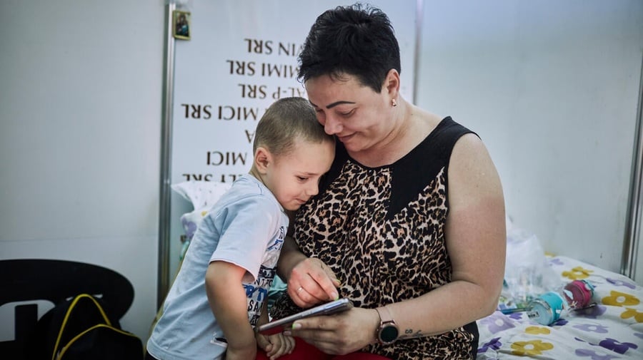 Moldova. Temporary accommodation at converted exhibition centre