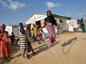 Nigeria. Internally displaced people in Bakassi camp, Maiduguri