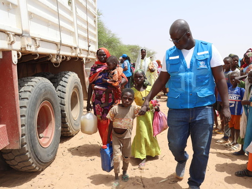 Chad. Thousands of Sudanese refugees moved from border to safety
