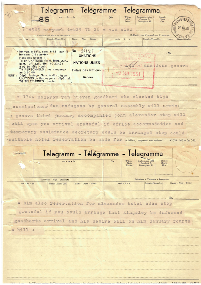 Telegram Van Heuven Goedhart