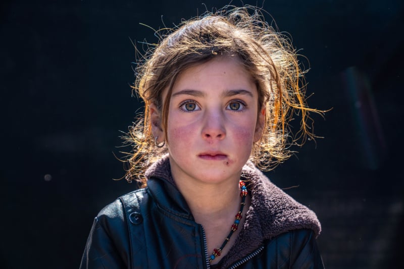 Young Refugee in a cold environment