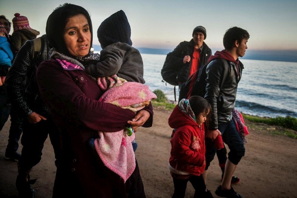 Vluchtelingen komen aan op Lesbos, Griekenland, 2 maart 2020. © Image Eurokinissi via ZUMA Wire, Ritzau Scanpix