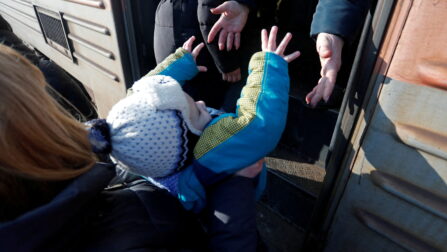 Evacuees uit Oekraine