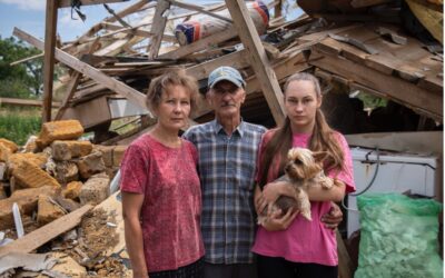 Verwoest Oekraïens dorp begint aan wederopbouw