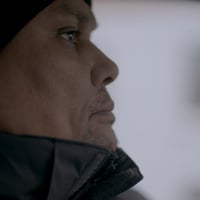 A person looking to the side