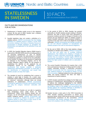 Front page of the Statelessness factsheet