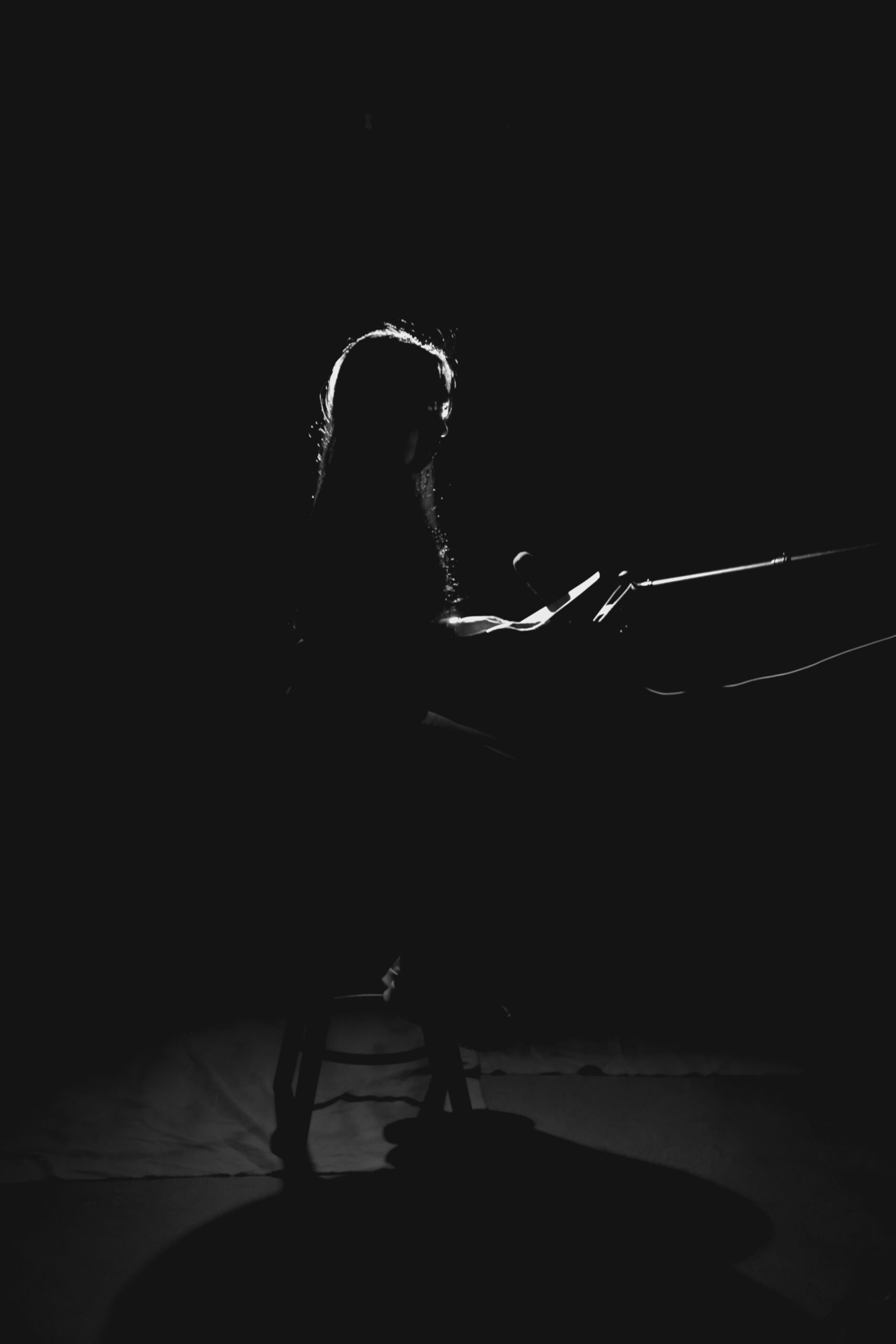 A silhouette of a person