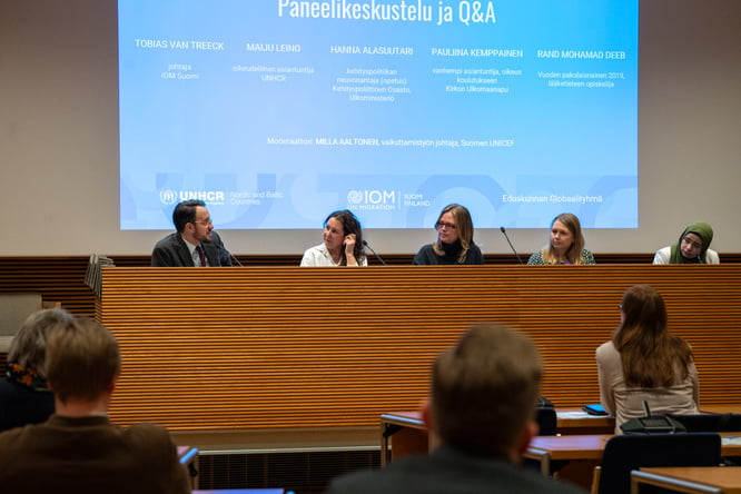 Panalists on stage at UN80 event