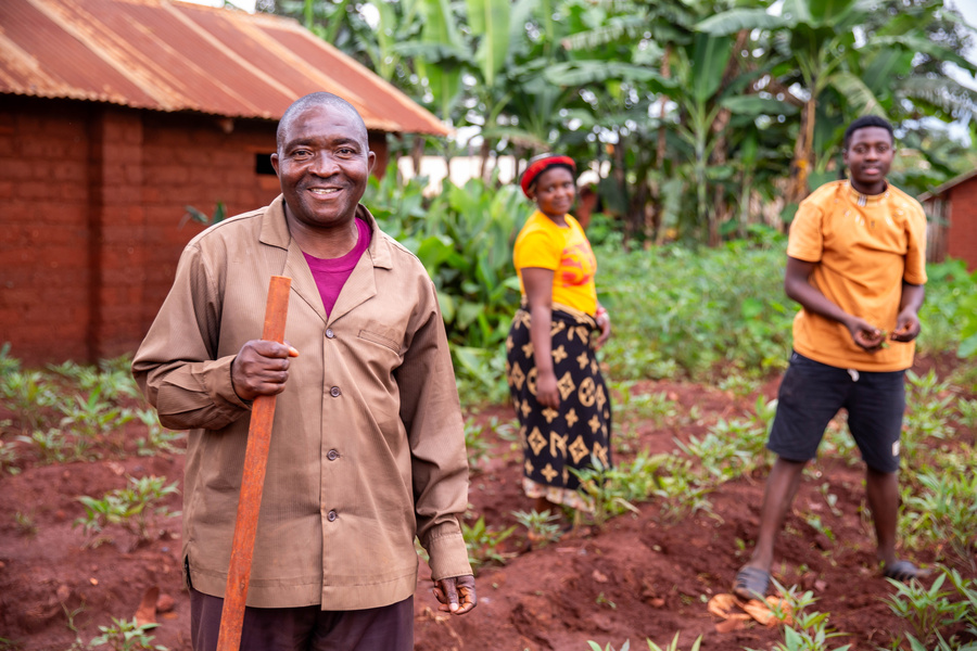 Refugee in kitchen garden