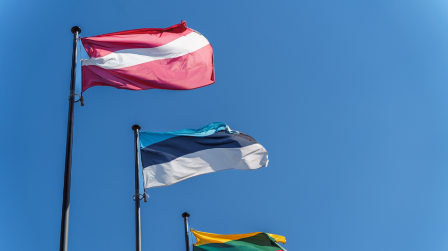 The Estonian, Latvian and Lithuanian flag