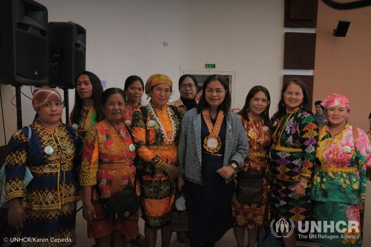 Beatriz Yap, IP Mandatory Representative of South Upi, with fellow women advocates for the IDP law