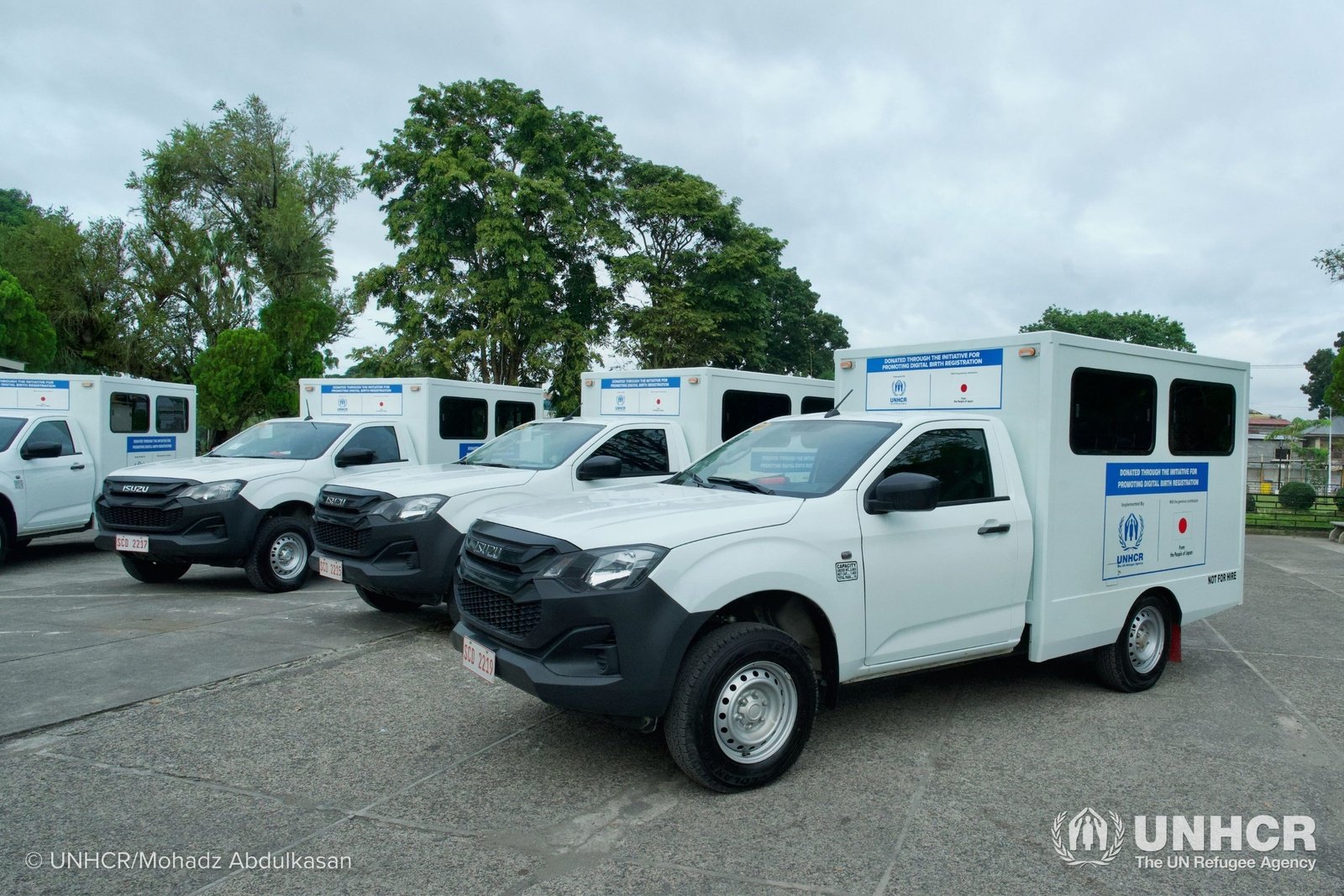 Vehicles for the ceremonial handover