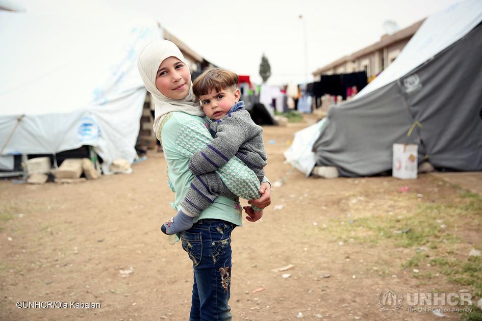 Syria. Displaced residents living in desperate shelter conditions