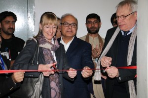 German Ambassador to Pakistan, Ms. Ina Lepel and UNHCR Head of Sub Office Peshawar, Mr. Jacques Franquin,inaugurating the newly-upgraded Radiology Department at the Khyber Teaching Hospital (KTH) in Peshawar on Tuesday. (c)UNHCR/S.Khan